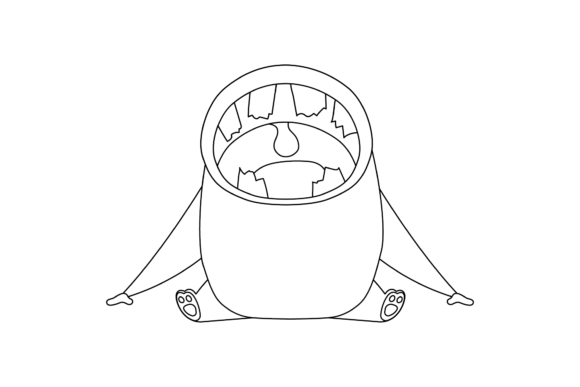 Download Monster Vector Terrifying Outline Style - Style Collection