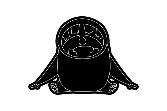 Download Monster Vector Terrifying Black Style - Style Collection