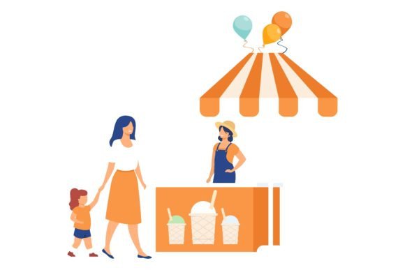 Download People Visiting Street Food Fair. Parent - People Collection