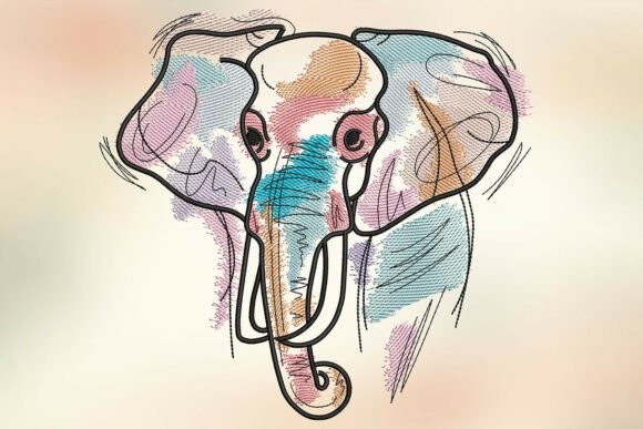 Download Elephant Embroidery Design - Premium Resources